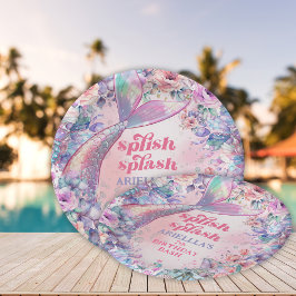 Flower Glitter Mermaid Tail 7th Birthday ペーパープレート