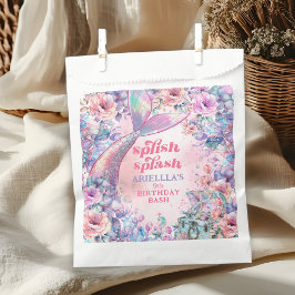 Flower Glitter Mermaid Tail 9th Birthday フェイバーバッグ