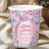 Flower Glitter Mermaid Tail 9th Birthday 紙コップ