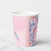 Flower Glitter Mermaid Tail 9th Birthday 紙コップ (右)