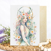 Flower Goddess Ostara Spring Equinox Sabbat カード
