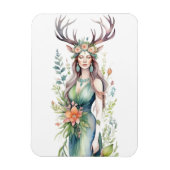 Flower Goddess Ostara Spring Equinox Sabbat マグネット (縦)