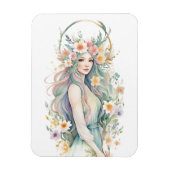 Flower Goddess Ostara Spring Equinox Sabbat マグネット (縦)