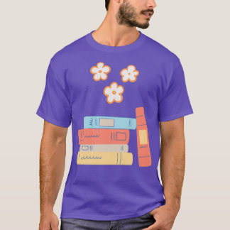 flower growing from book grow mind grow yourself tシャツ