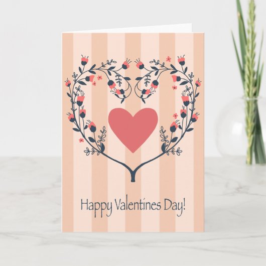 Flower Heart Design Valentine Card シーズンカード (正面)
