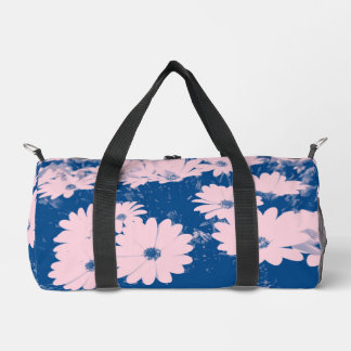Flower image on duffle bag ダッフルバッグ