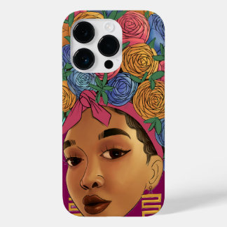 Flower in hair afro american girl Case-Mate iPhone 14 proケース