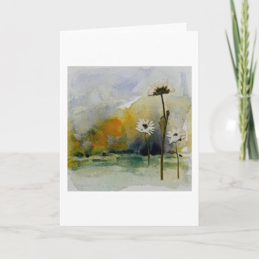 Flower Landscape Greeting Card Blank Inside  カード (正面)
