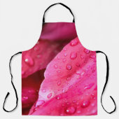 Flower leaf macro dew drops nature エプロン (正面)