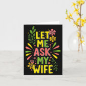 Flower Let Me Ask My Wife She Said  カード (黄色い花)