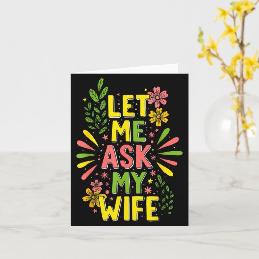 Flower Let Me Ask My Wife She Said  カード (黄色い花)
