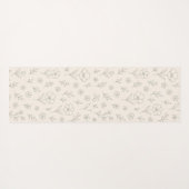 Flower Line Drawing Mindful Minimalist ヨガマット (裏面(横))