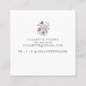 Flower Logo Handmade By スクエア名刺 (裏面)