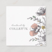 Flower Logo Handmade By スクエア名刺 (正面)