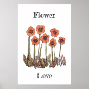Flower Love Art ポスター
