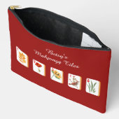 Flower Mahjong Tiles Accessory Bag アクセサリーポーチ (見開き)