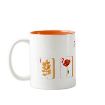 Flower Mahjong Tiles Personalized Mug