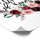 Flower Maid Of Honor Shower Wedding Bachelorette P ポスター (角)
