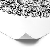 Flower mandala w/ seed of life ポスター (角)