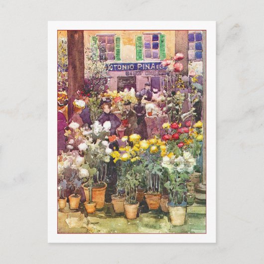 Flower Market イタリアン by Maurice Prendergast ポストカード (正面)