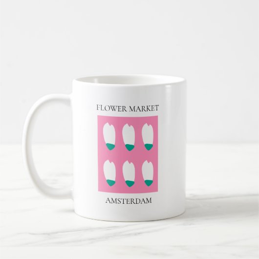 Flower Market - Amsterdam コーヒーマグカップ (左)