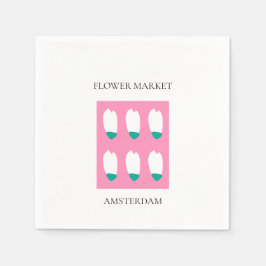 Flower Market - Amsterdam スタンダードカクテルナプキン