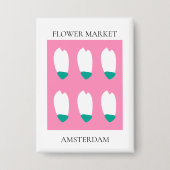 Flower Market - Amsterdam 缶バッジ (正面)