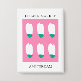 Flower Market - Amsterdam 缶バッジ