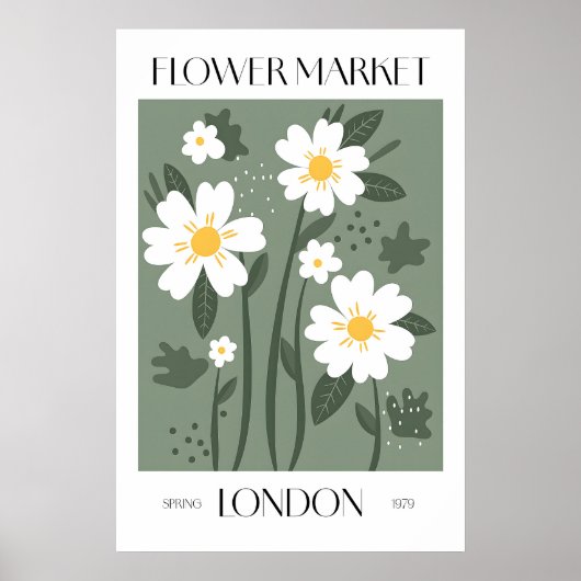 Flower Market Art Print – London Spring 1979 ポスター (正面)