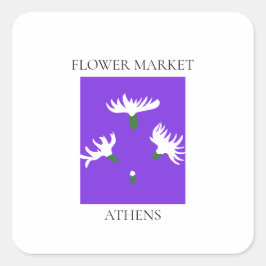 Flower Market - Athens スクエアシール