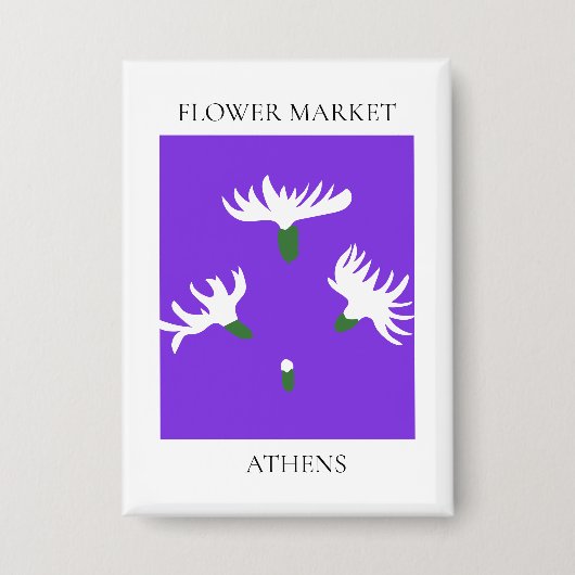 Flower Market - Athens 缶バッジ (正面)