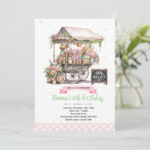Flower market birthday invitation 招待状 (スタンド正面)