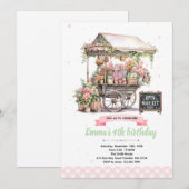 Flower market birthday invitation 招待状 (正面/裏面)