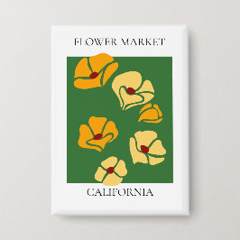 Flower Market - California 缶バッジ