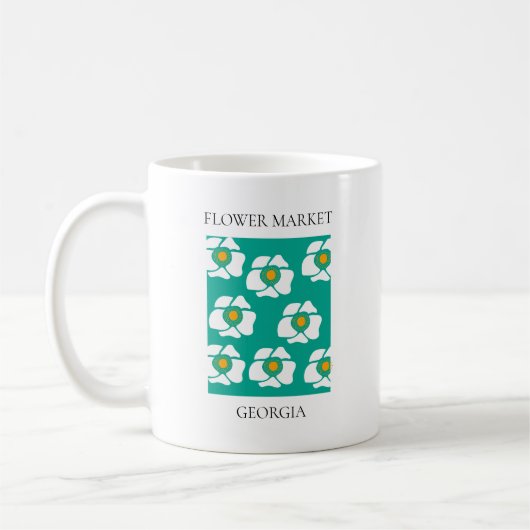 Flower Market - Georgia コーヒーマグカップ (左)