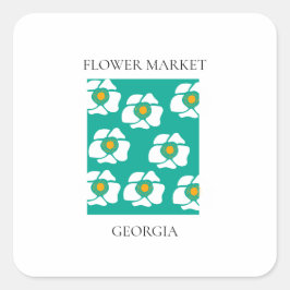 Flower Market - Georgia スクエアシール