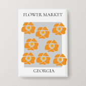 Flower Market - Georgia 缶バッジ (正面)