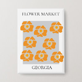 Flower Market - Georgia 缶バッジ
