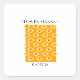 Flower Market - Kansas スクエアシール