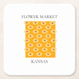 Flower Market - Kansas スクエアペーパーコースター