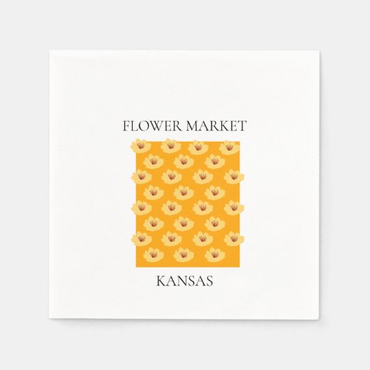 Flower Market - Kansas スタンダードカクテルナプキン (正面)