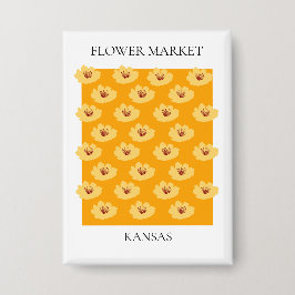 Flower Market - Kansas 缶バッジ