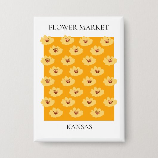 Flower Market - Kansas 缶バッジ (正面)