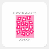 Flower Market - London スクエアシール (正面)