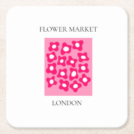 Flower Market - London スクエアペーパーコースター