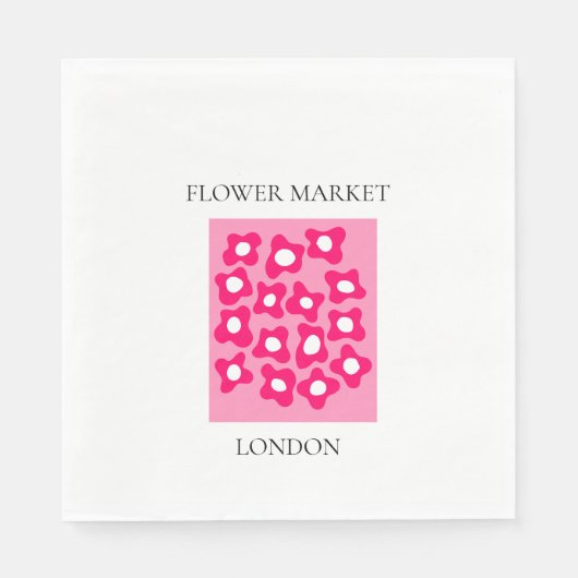 Flower Market - London スタンダードランチョンナプキン (正面)