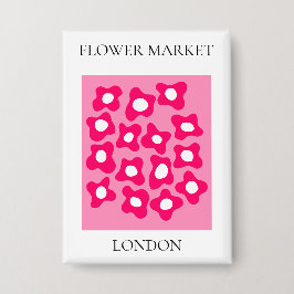 Flower Market - London 缶バッジ