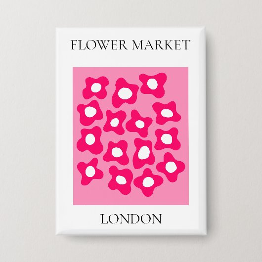 Flower Market - London 缶バッジ (正面)