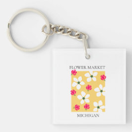 Flower Market - Michigan キーホルダー