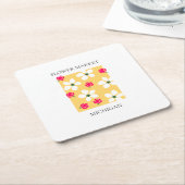 Flower Market - Michigan スクエアペーパーコースター (アングル)